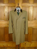26/1012 vintage john g hardy stone venetian wool covert coat overcoat w/ velvet collar 44