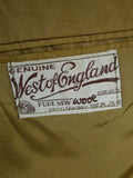 26/1011 vintage brown wp check heavyweight twill riding style jacket 44 long