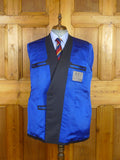 26/1013 gieves & hawkes 2015 savile row bespoke navy blue d/b worsted blazer 46 regular