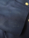 26/1013 gieves & hawkes 2015 savile row bespoke navy blue d/b worsted blazer 46 regular
