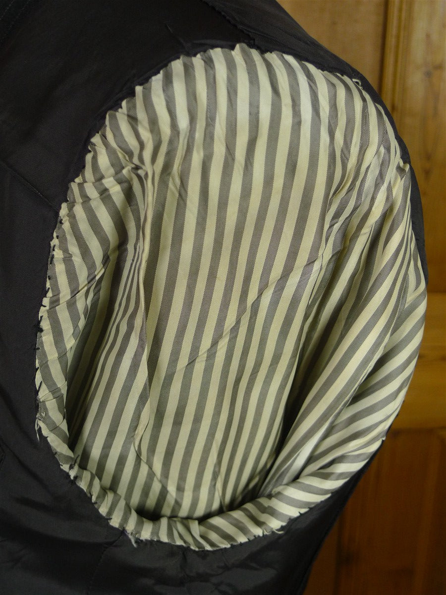26/1014 vintage 1988 dege & sons savile row bespoke heavyweight grey pin-stripe 3-piece suit 41 regular