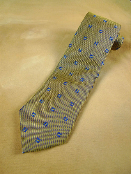 26/1003 new & lingwood gold / blue woven silk tie