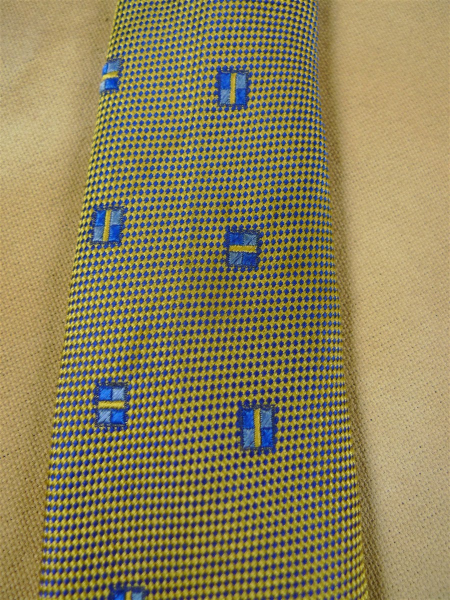 26/1003 new & lingwood gold / blue woven silk tie