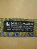 26/1003 new & lingwood gold / blue woven silk tie