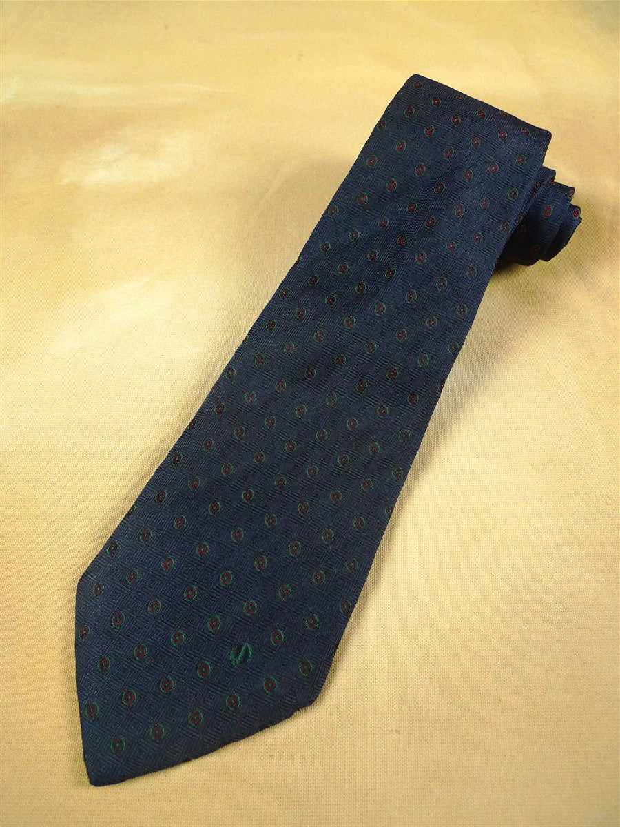 26/1005 dunhill london blue / red & green pattern silk tie