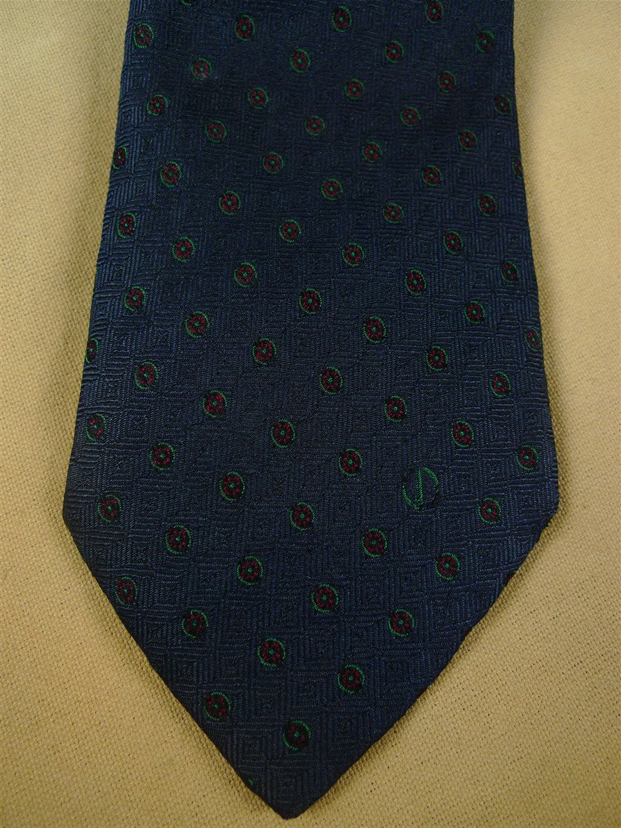 26/1005 dunhill london blue / red & green pattern silk tie
