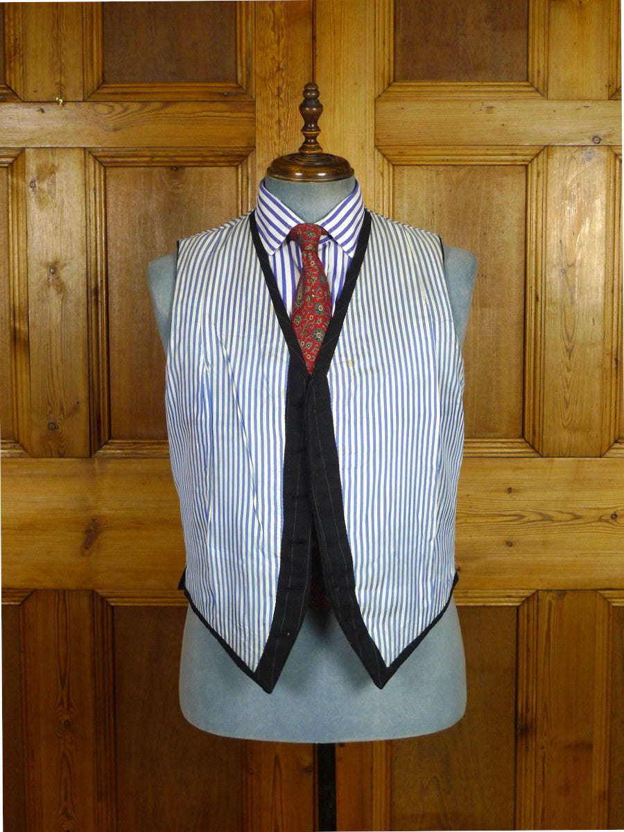 26/1008 vintage 1983 dege & sons savile row bespoke charcoal grey pin-stripe worsted waistcoat & matching trouser 42-43 regular