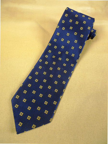 26/1024 coles of jermyn street blue / gold pattern woven silk tie