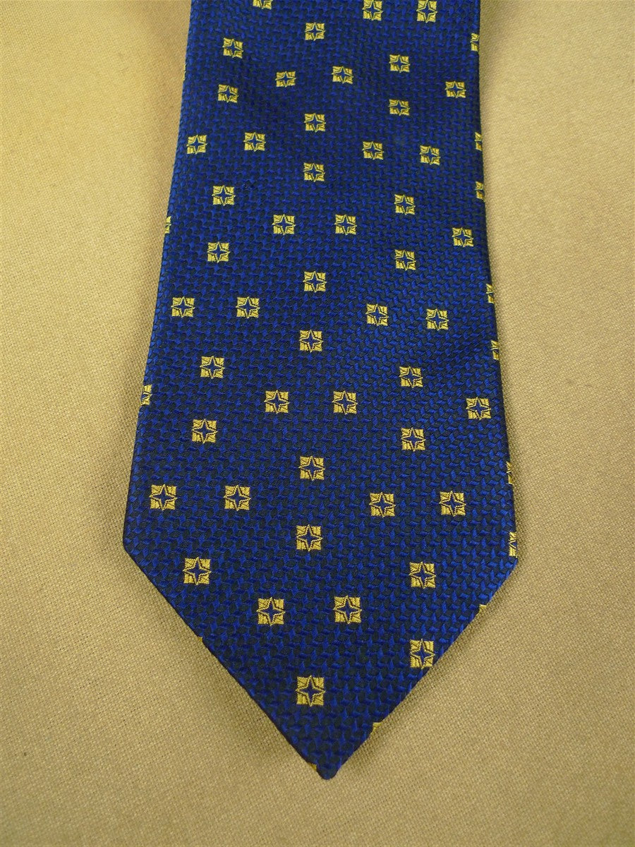 26/1024 coles of jermyn street blue / gold pattern woven silk tie