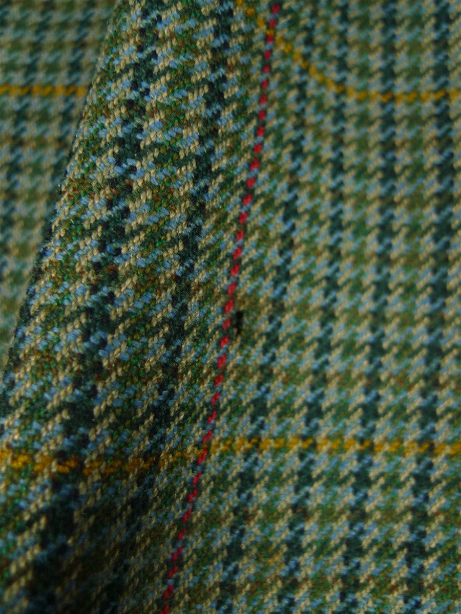 26/1016 vintage john g hardy bespoke green gun check tweed plus 2s 42-46