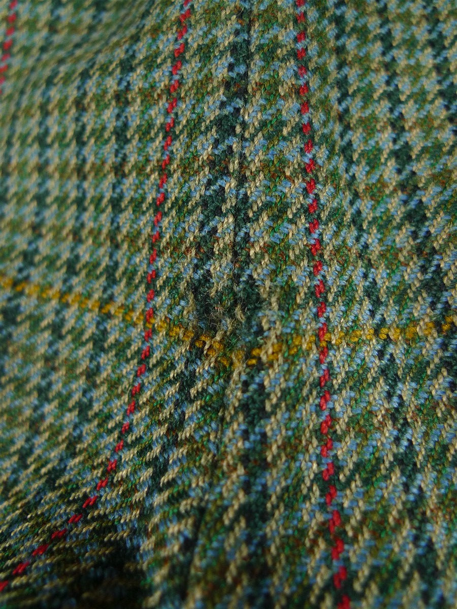 26/1016 vintage john g hardy bespoke green gun check tweed plus 2s 42-46