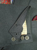 26/1045 vintage 1996 dege savile row bespoke grey worsted twill suit jacket & matching waistcoat 40-41 short to regular