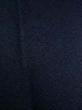 26/1044 vintage british bespoke heavyweight navy blue worsted d/b suit w/ yacht club buttons 46 short to regular