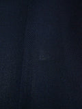 26/1044 vintage british bespoke heavyweight navy blue worsted d/b suit w/ yacht club buttons 46 short to regular
