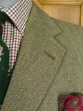 26/1037 vintage heavyweight green keepers tweed hacking jacket 42 short