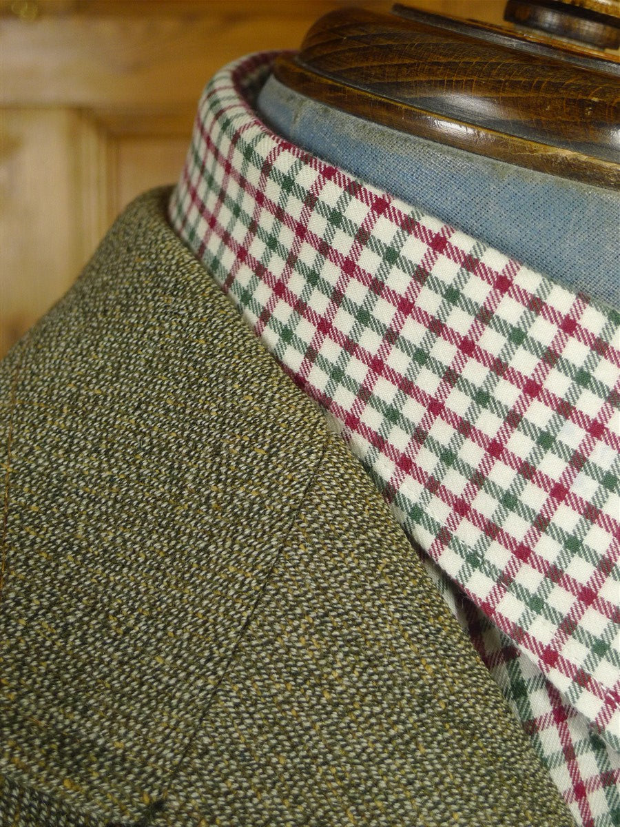 26/1037 vintage heavyweight green keepers tweed hacking jacket 42 short