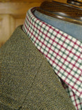 26/1037 vintage heavyweight green keepers tweed hacking jacket 42 short