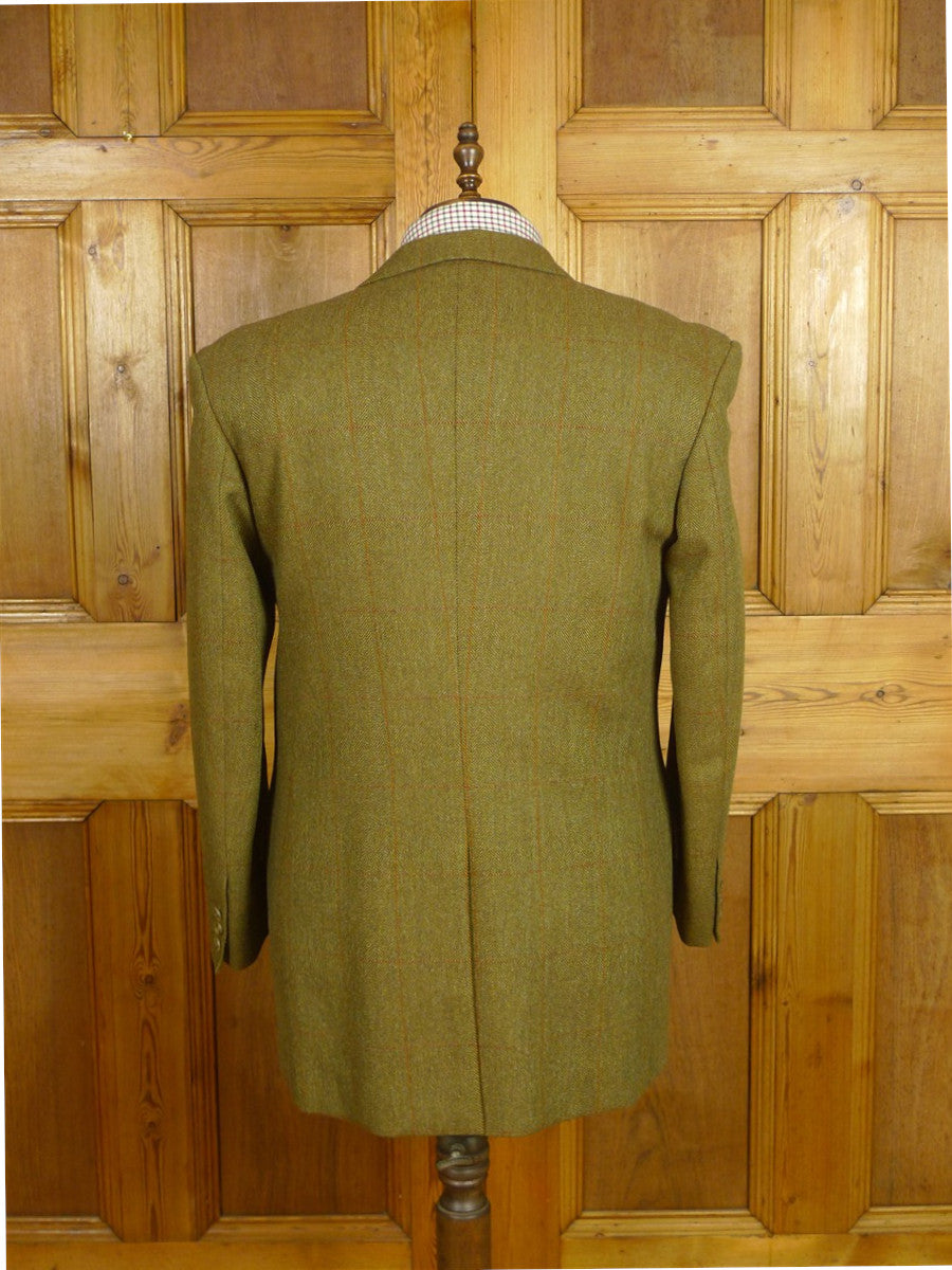 26/1038 immaculate vintage welsh & jefferies john g hardy cloth wp check tweed jacket 42 short to regular
