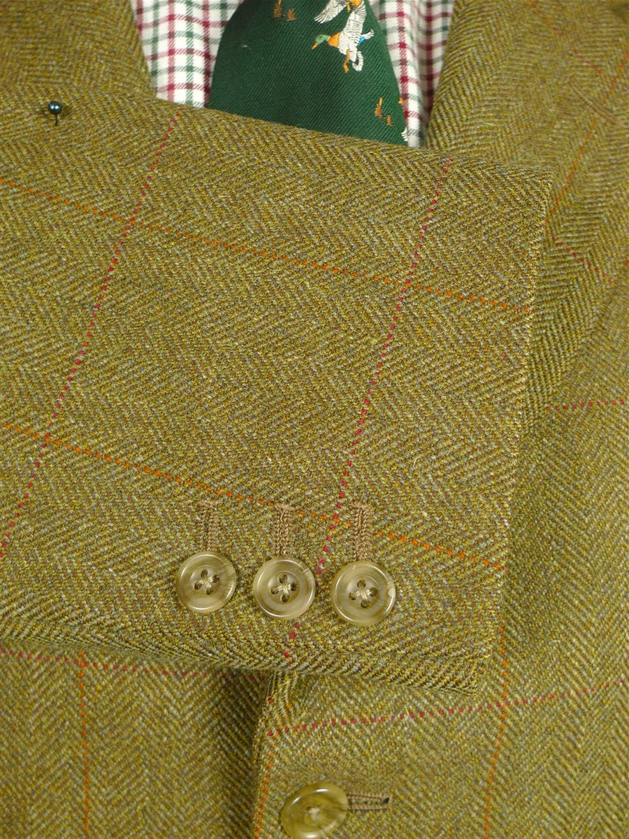 26/1038 immaculate vintage welsh & jefferies john g hardy cloth wp check tweed jacket 42 short to regular