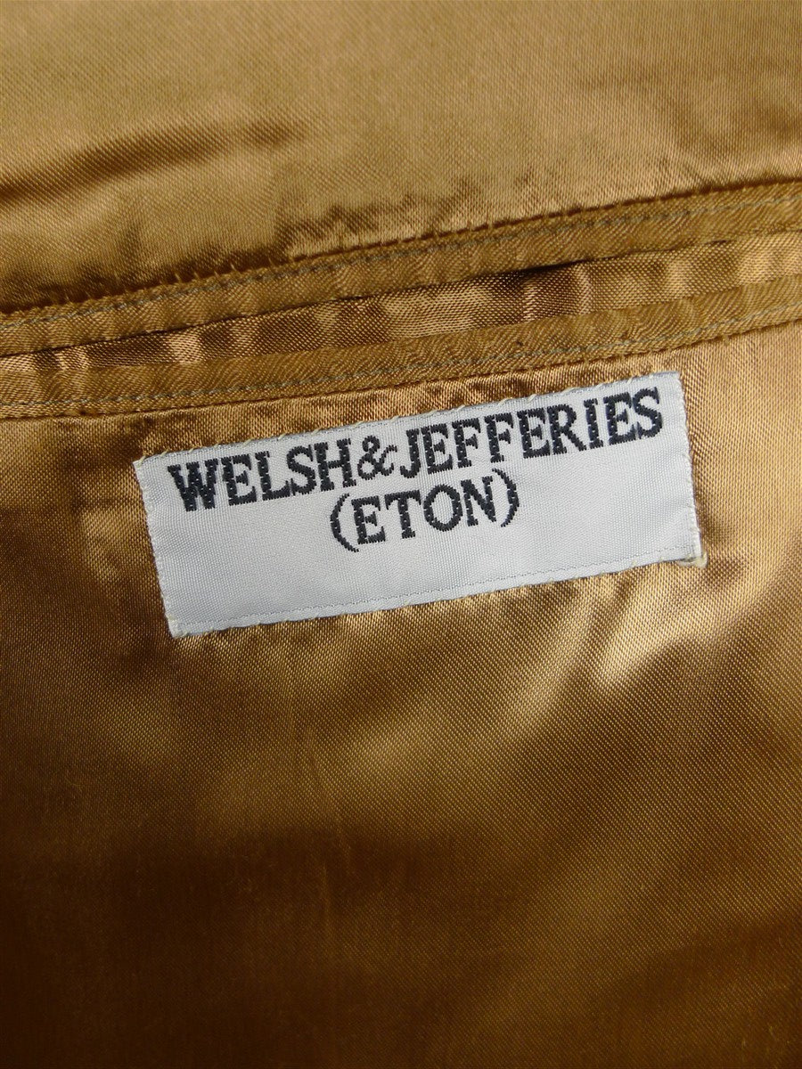 26/1038 immaculate vintage welsh & jefferies john g hardy cloth wp check tweed jacket 42 short to regular