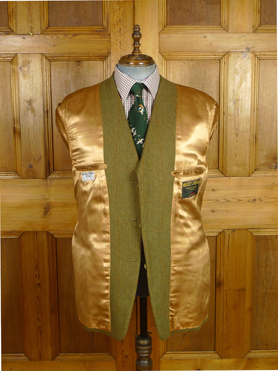 26/1038 immaculate vintage welsh & jefferies john g hardy cloth wp check tweed jacket 42 short to regular