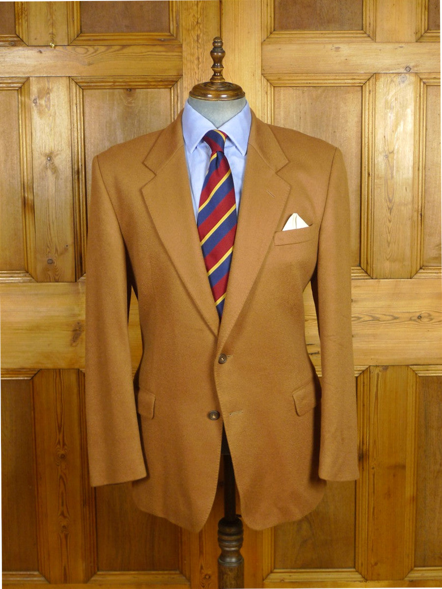 26/1039 immaculate vintage daks 100% cashmere camel blazer 44 long