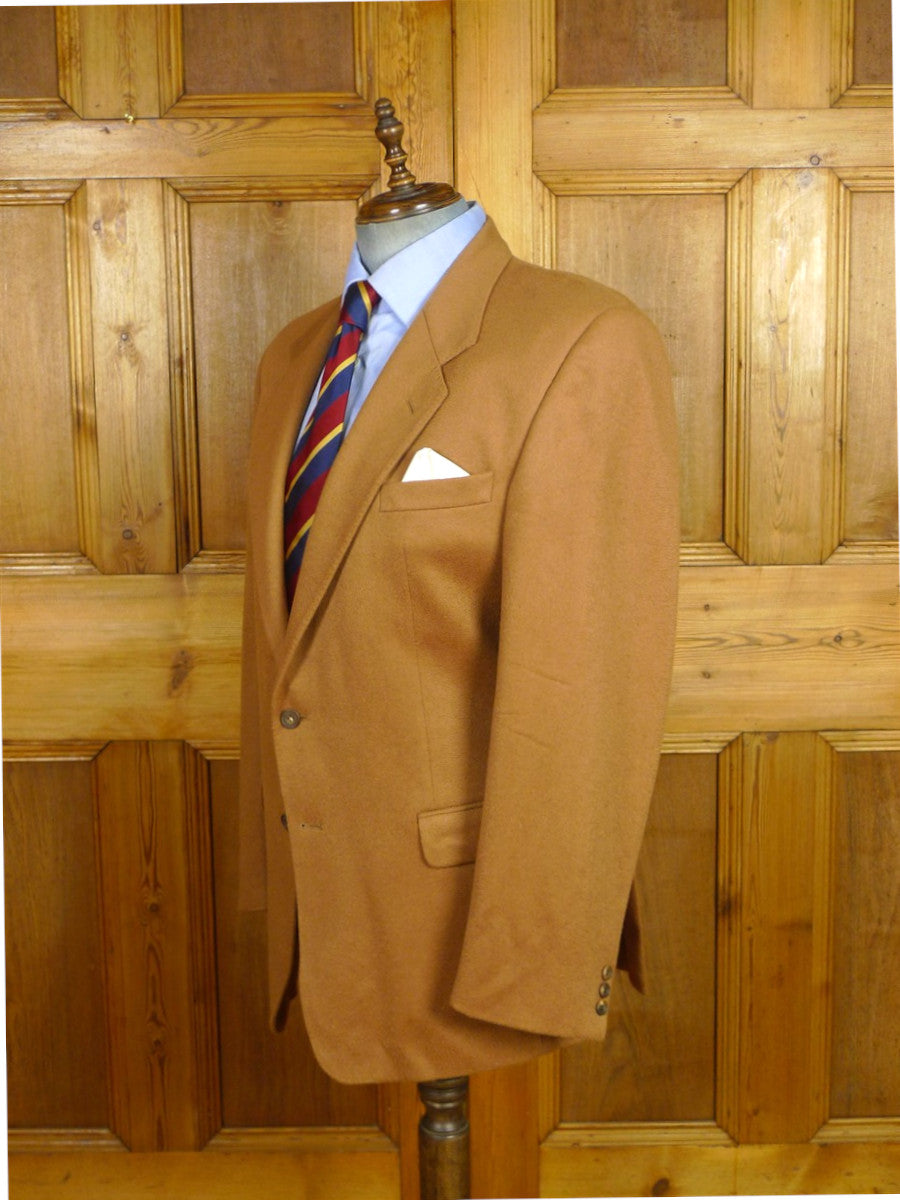26/1039 immaculate vintage daks 100% cashmere camel blazer 44 long