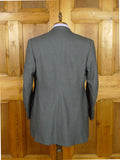 26/1041 dege & skinner 2013 savile row bvespoke grey worsted suit 44 regular (portly cut)