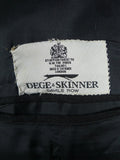 26/1057 dege & skinner 2004 savile row bespoke charcoal grey 3-button worsted suit 44 regular (portly cut)