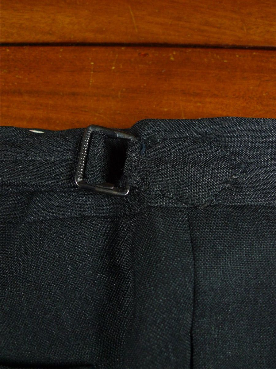 26/1057 dege & skinner 2004 savile row bespoke charcoal grey 3-button worsted suit 44 regular (portly cut)