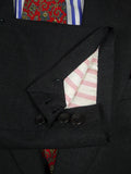 26/1058 dege & skinner 2003 savile row bespoke charcoal grey worsted suit 44 regular (portly cut)