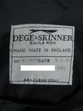26/1058 dege & skinner 2003 savile row bespoke charcoal grey worsted suit 44 regular (portly cut)