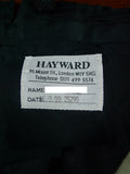 26/1058 dege & skinner 2003 savile row bespoke charcoal grey worsted suit 44 regular (portly cut)