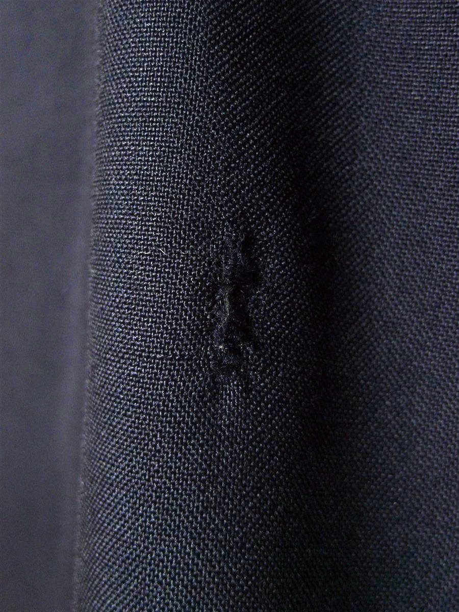 26/1069 dege & skinner 2001 savile row bespoke navy blue hopsack blazer w/ brass club buttons 48 regular