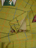 26/1083 vintage dege & skinner 2005 savile row bespoke brown wp check tweed sports jacket 46 regular to long