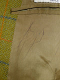 26/1083 vintage dege & skinner 2005 savile row bespoke brown wp check tweed sports jacket 46 regular to long
