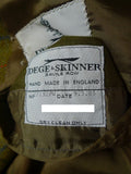 26/1083 vintage dege & skinner 2005 savile row bespoke brown wp check tweed sports jacket 46 regular to long