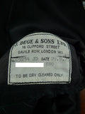 26/1085 vintage 1983 dege & sons savile row bespoke heavyweight charcoal grey pin-stripe 4-piece suit (jkt, vest, 2 pr trs) 40 regular