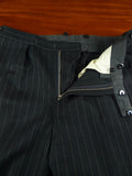 26/1085 vintage 1983 dege & sons savile row bespoke heavyweight charcoal grey pin-stripe 4-piece suit (jkt, vest, 2 pr trs) 40 regular