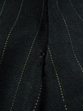 26/1085 vintage 1983 dege & sons savile row bespoke heavyweight charcoal grey pin-stripe 4-piece suit (jkt, vest, 2 pr trs) 40 regular
