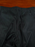 26/1085 vintage 1983 dege & sons savile row bespoke heavyweight charcoal grey pin-stripe 4-piece suit (jkt, vest, 2 pr trs) 40 regular