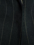 26/1085 vintage 1983 dege & sons savile row bespoke heavyweight charcoal grey pin-stripe 4-piece suit (jkt, vest, 2 pr trs) 40 regular
