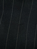 26/1085 vintage 1983 dege & sons savile row bespoke heavyweight charcoal grey pin-stripe 4-piece suit (jkt, vest, 2 pr trs) 40 regular
