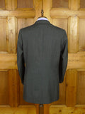 26/1087 dege & skinner 2008 savile row bespoke grey nailhead weave worsted suit 48 regular to long (portly cut)