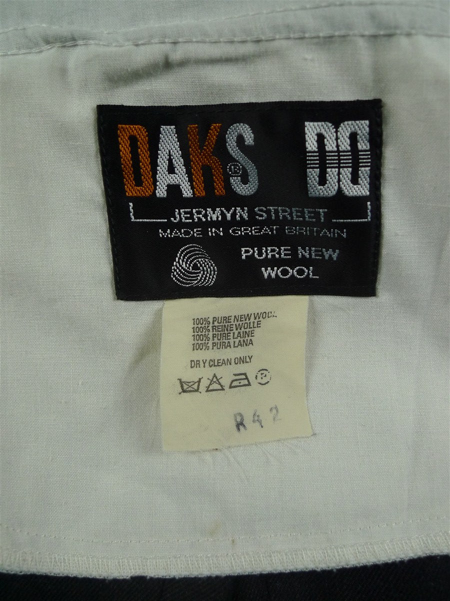 26/1089 vintage daks grey wool trouser w/ turn-up 38-42