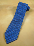 26/1071 immaculate hermes blue chain pattern silk tie 655835T