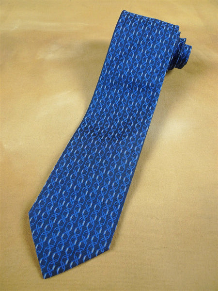 26/1071 immaculate hermes blue chain pattern silk tie 655835T