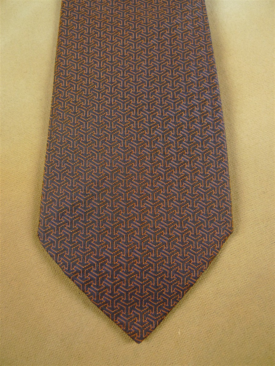 26/1075 immaculate hermes copper pattern silk tie 759031T