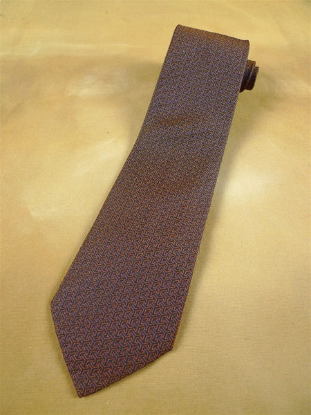 26/1075 immaculate hermes copper pattern silk tie 759031T