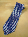 26/1077 hermes blue / grey & red pattern silk tie 5068pa